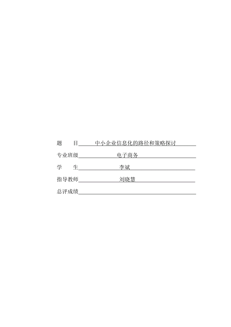 中小企业信息化的路径和策略.doc_第1页