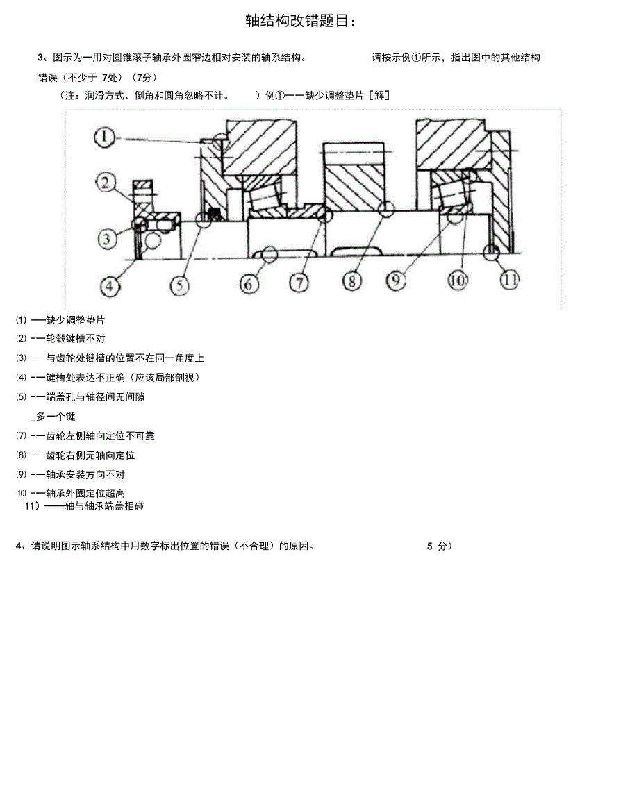 各种轴结构改错题目_第1页