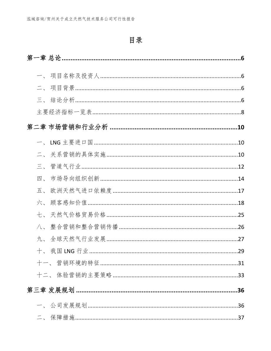 贺州关于成立天然气技术服务公司可行性报告_模板范本_第2页