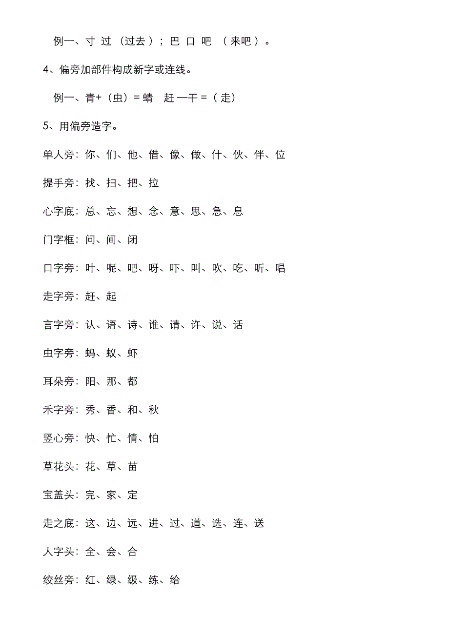 新版人教版小学一年级下册语文全册知识点汇总.doc_第3页