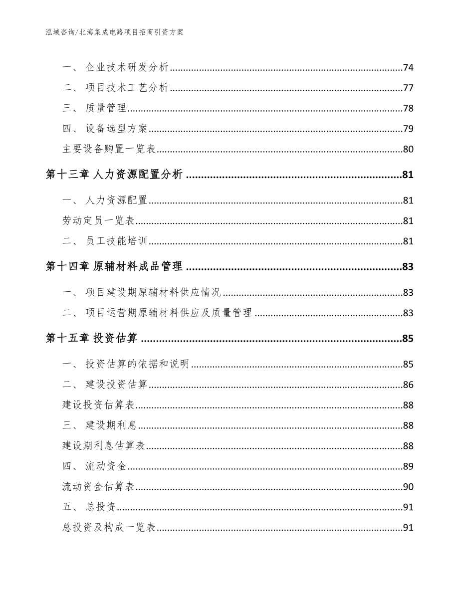 北海集成电路项目招商引资方案_第5页