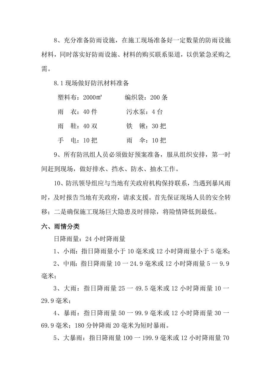 建筑工程防汛应急预案 （精选可编辑）.docx_第5页