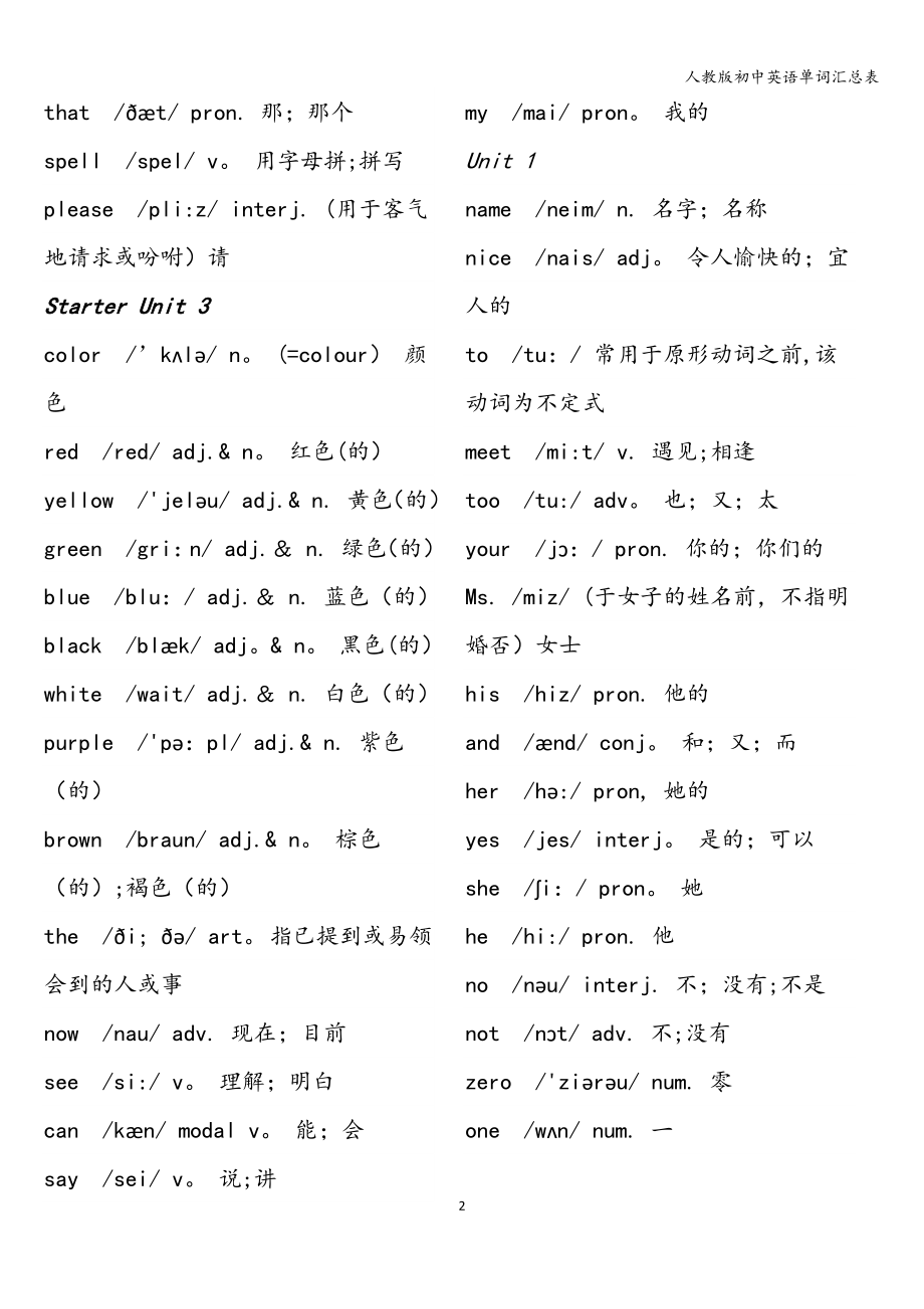 人教版初中英语单词汇总表.doc_第2页