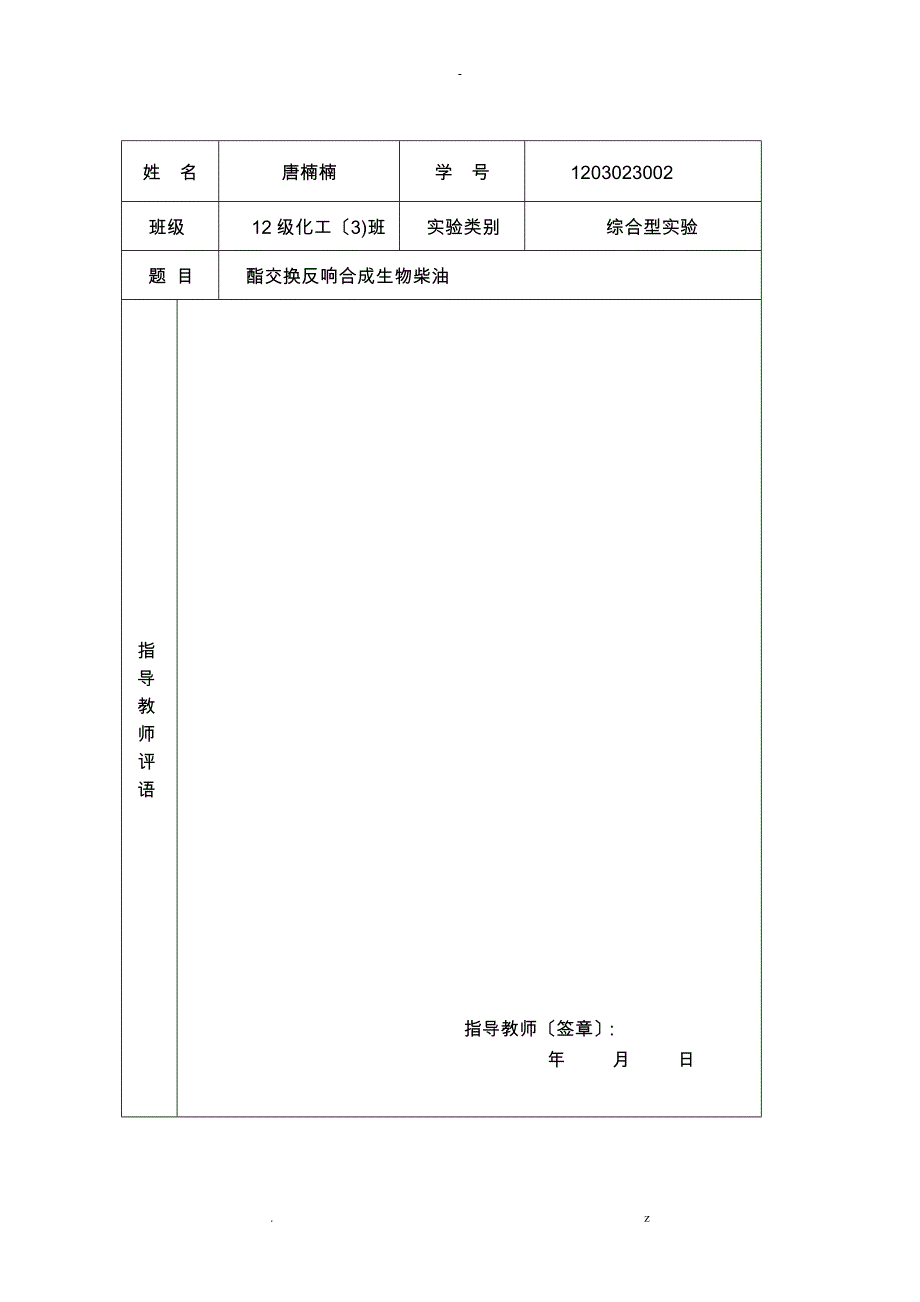 专题研究报告训练实验报告-格式_第1页