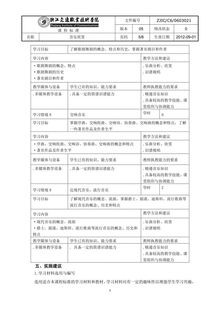 《音乐欣赏》课程标准_第5页