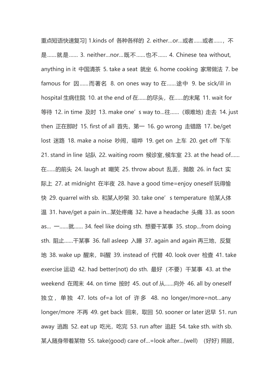 重点短语快速复习_第1页