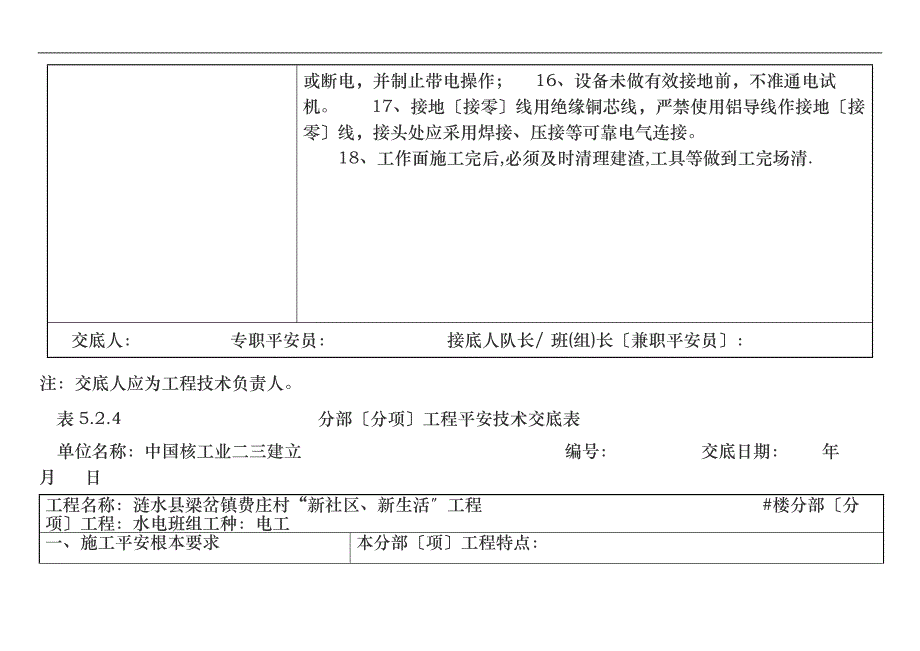 分部分项工程水电安全技术交底_第4页