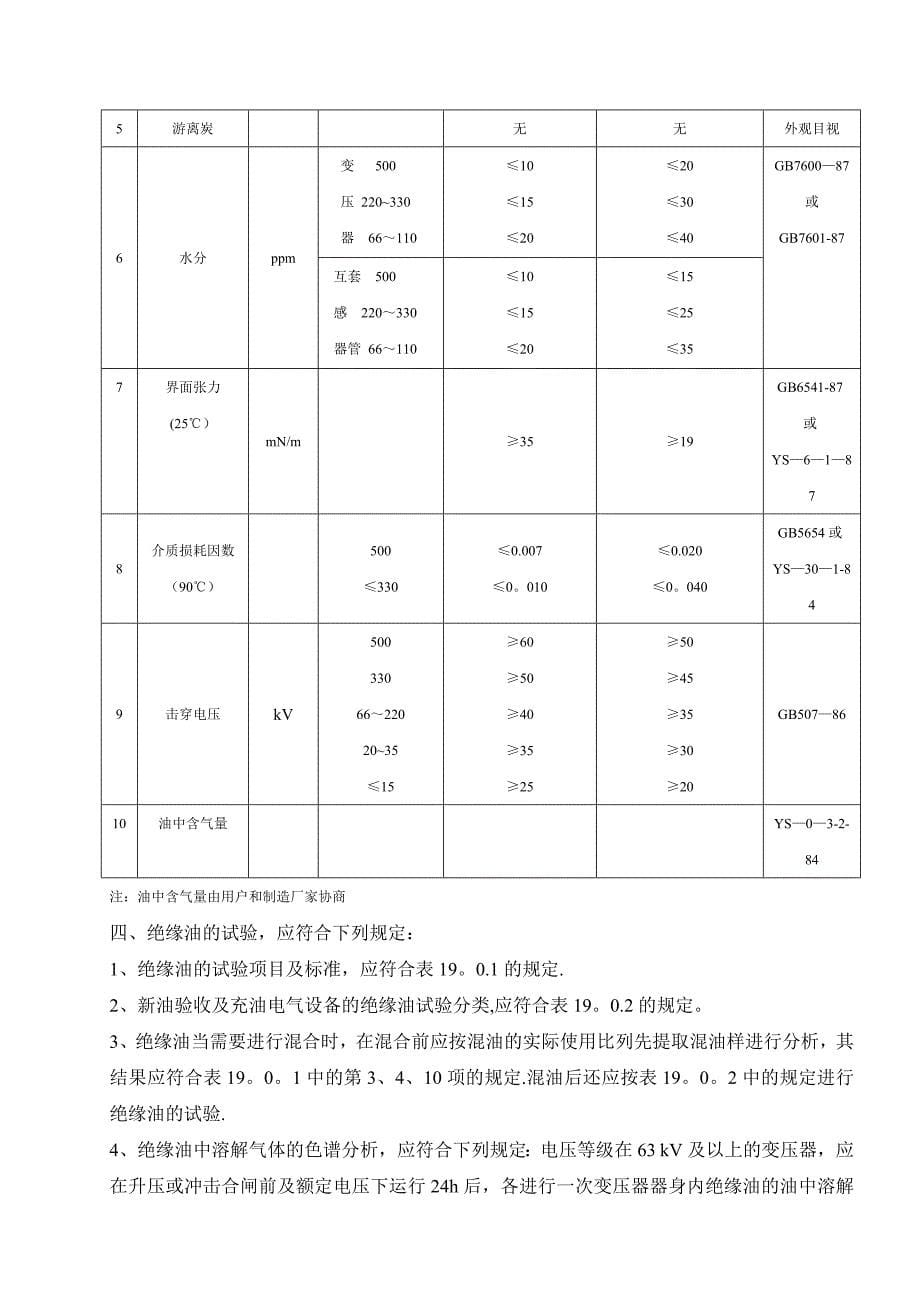 变压器滤油、注油、热油循环的质量标准_第5页