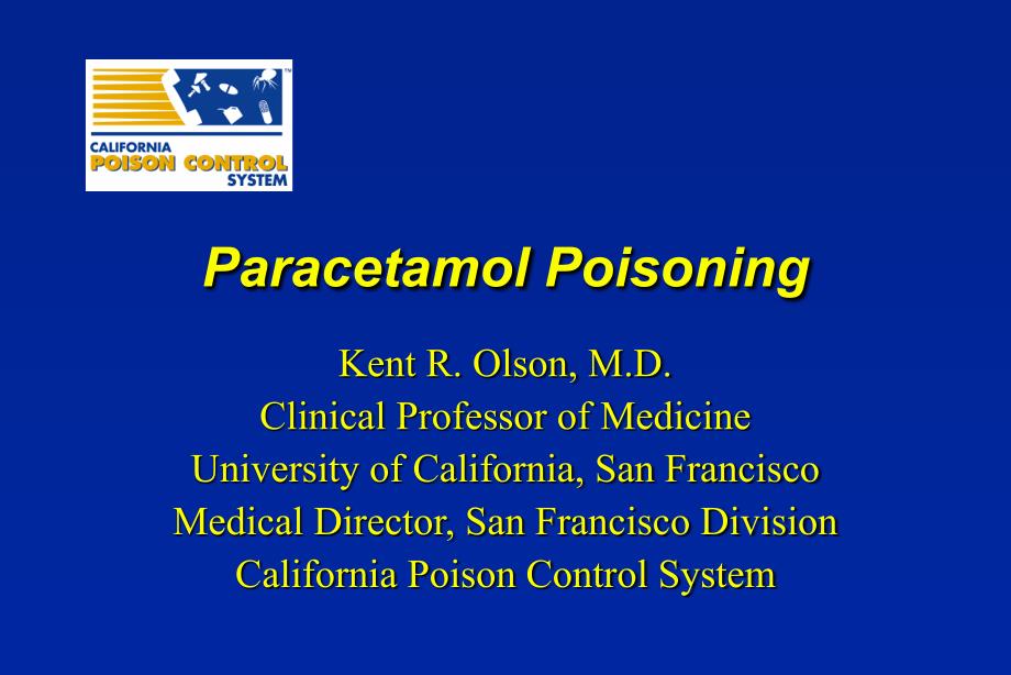 ParacetamolPoisoning对乙酰氨基酚中毒_第1页