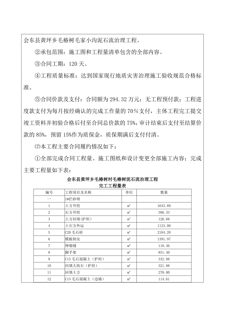 地质灾害工程竣工总结报告_第4页