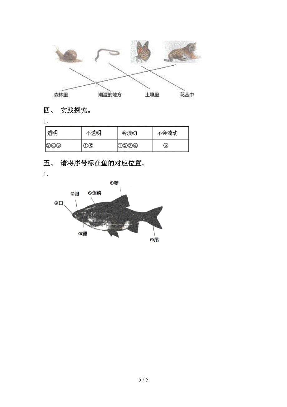 新人教版一年级科学上册期中考试卷及答案【精编】.doc_第5页