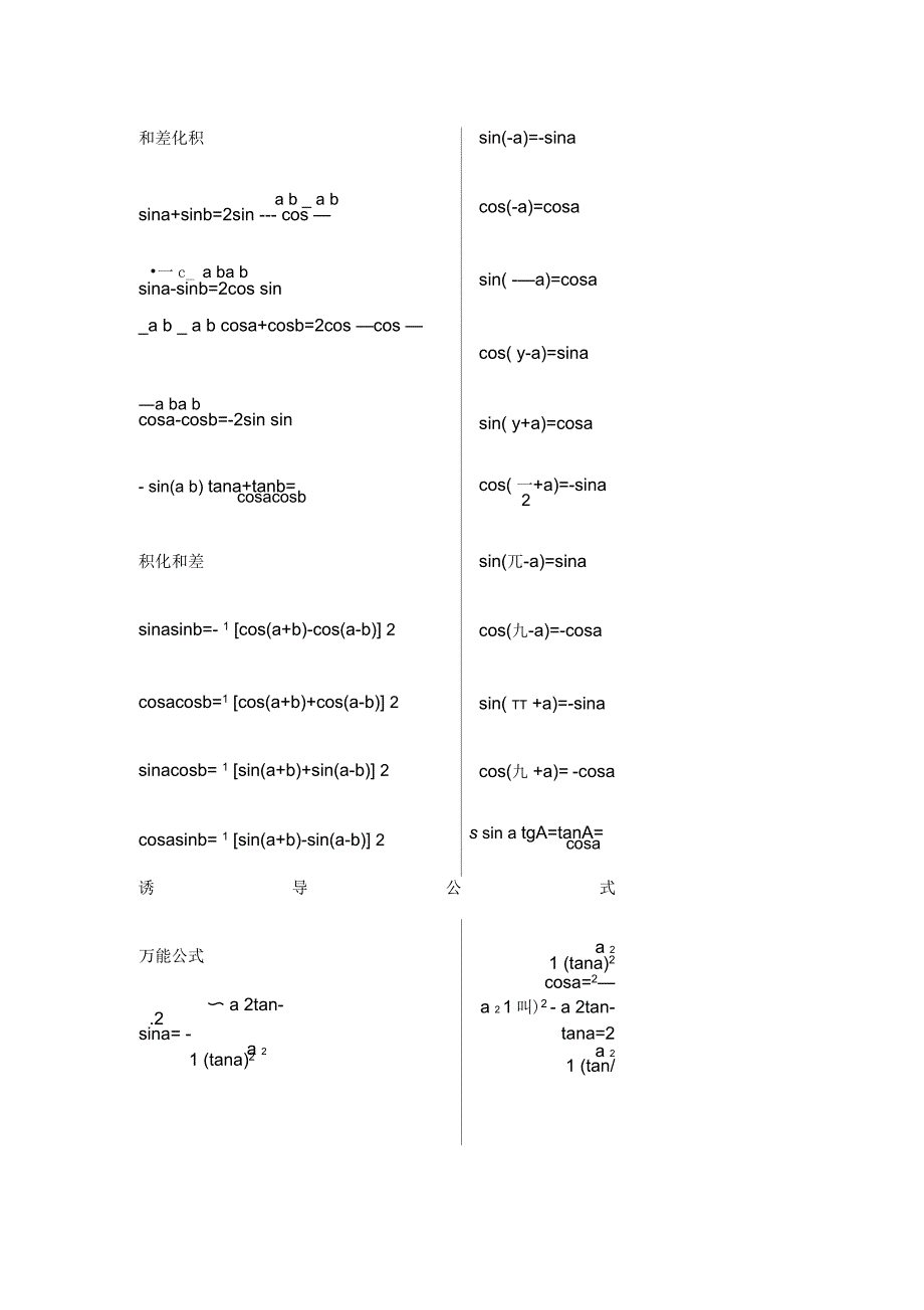 高等数学常用公式大全_第2页