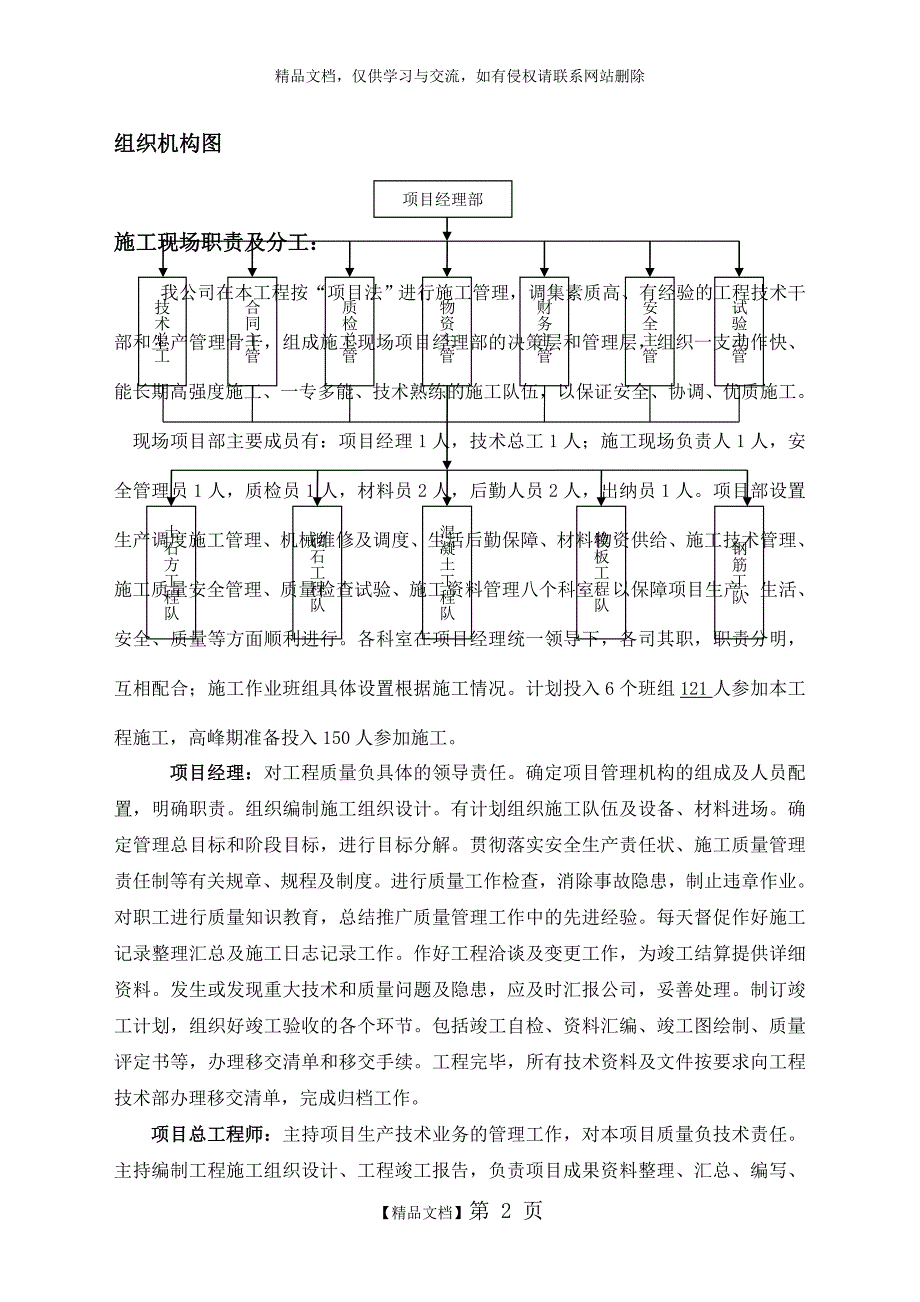 CB06 现场组织机构及主要人员报审表_第2页