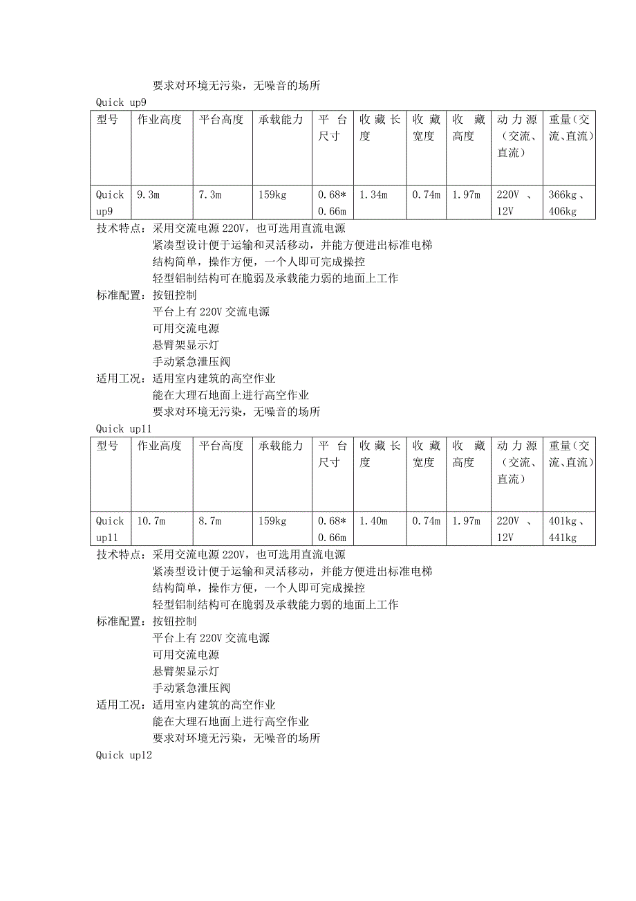 高空作业平台技术要求标准规范使用工况_第2页