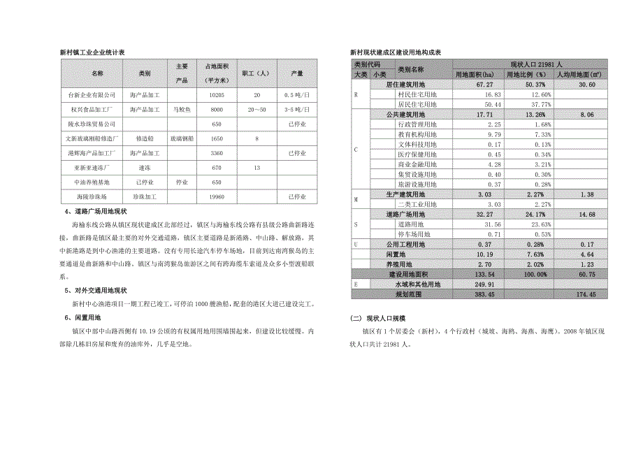 新村镇控制性详细规划说明书_第4页