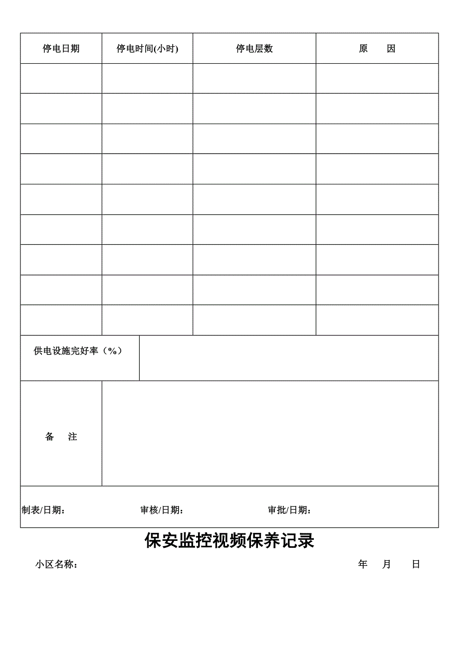 物业管理工程部全套表格.doc_第4页