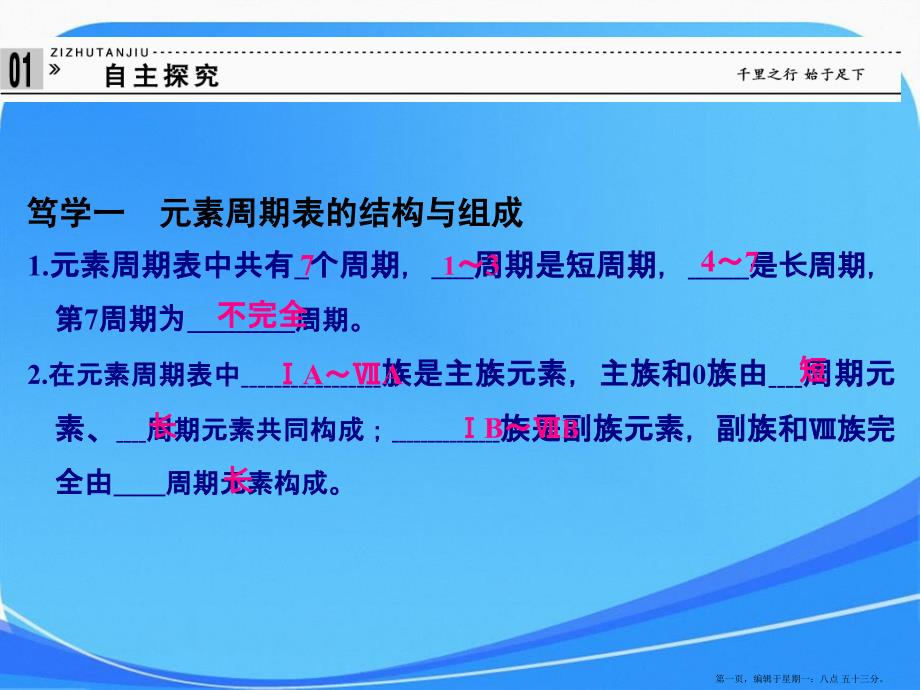 高中化学苏教必修二113元素周期表及其应用课件苏教必修2课稿_第1页