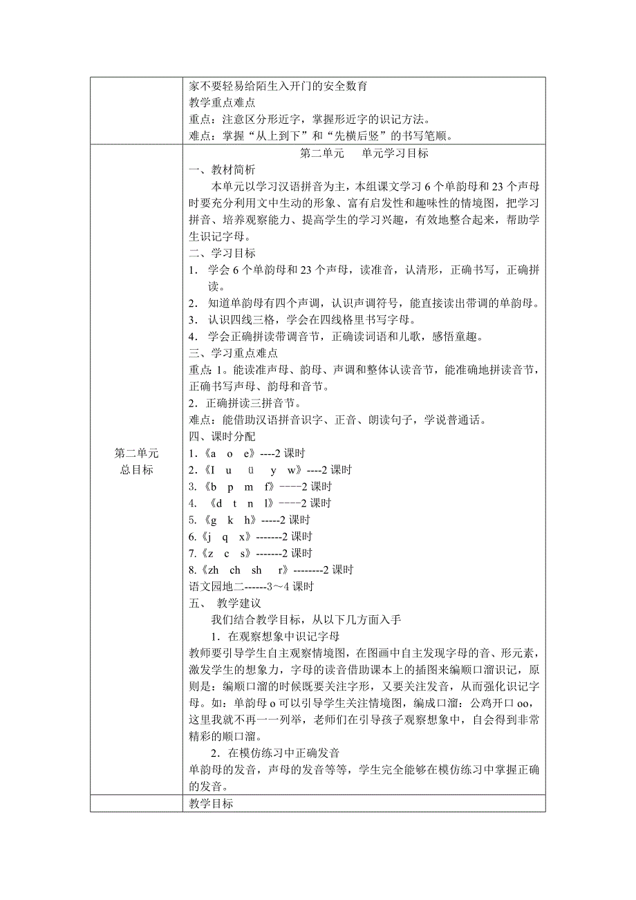 部编一年级语文(上)教学目标汇总_第4页