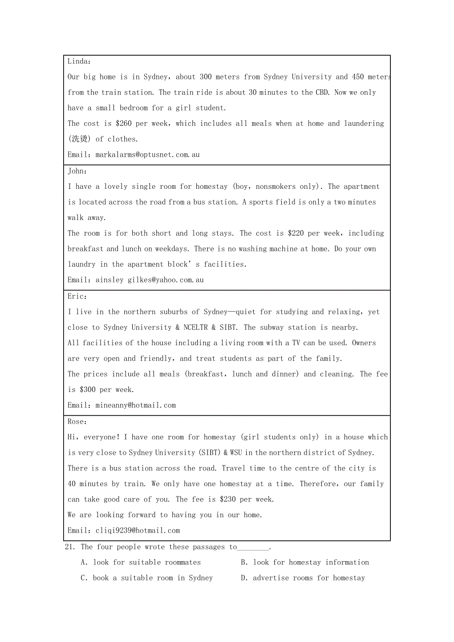 四川省绵阳市南山中学实验学校2017-2018学年高一英语上学期期中试题_第4页