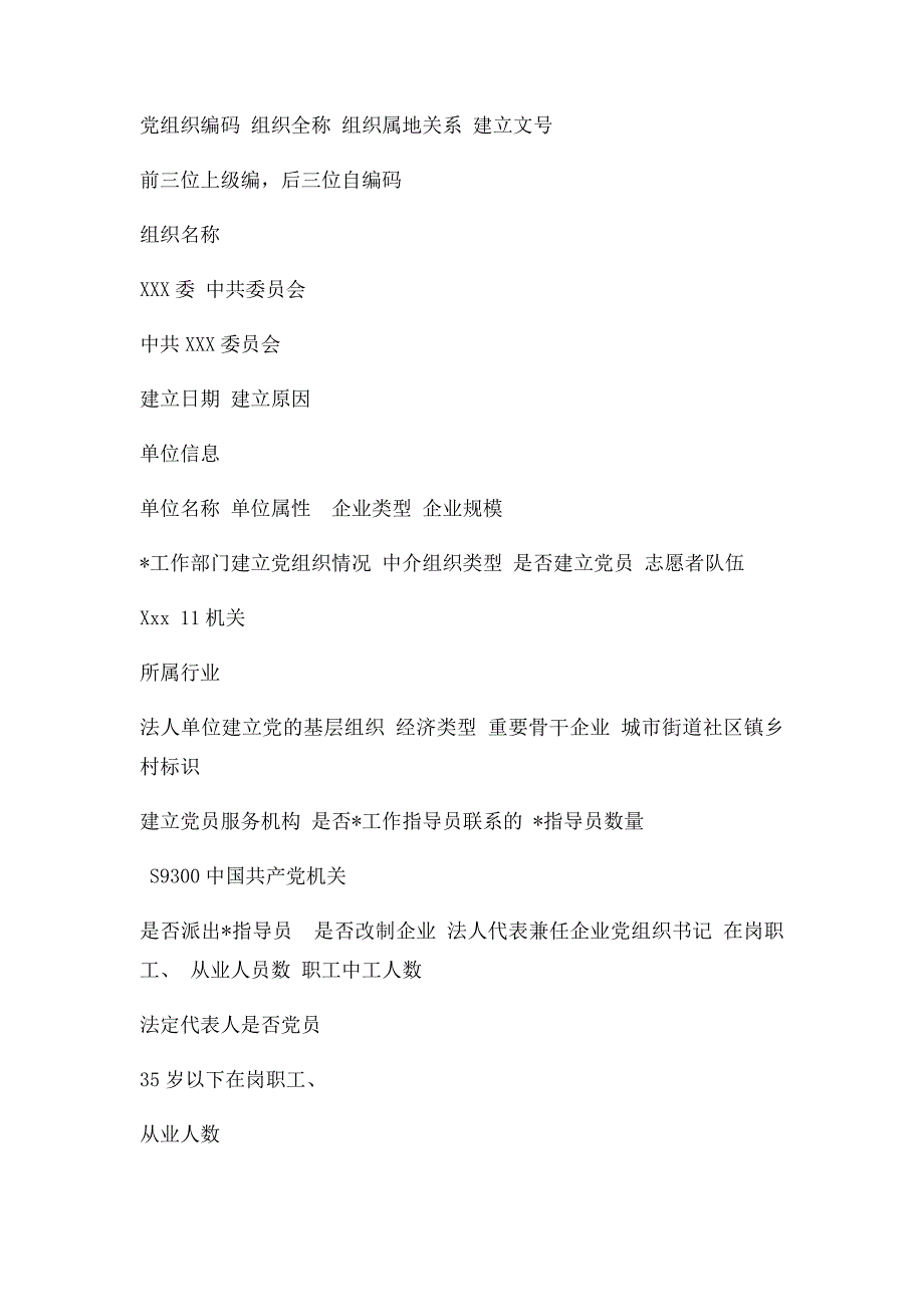 中国共产党党务管理信息系统部分典型党组织信息填写范例_第4页