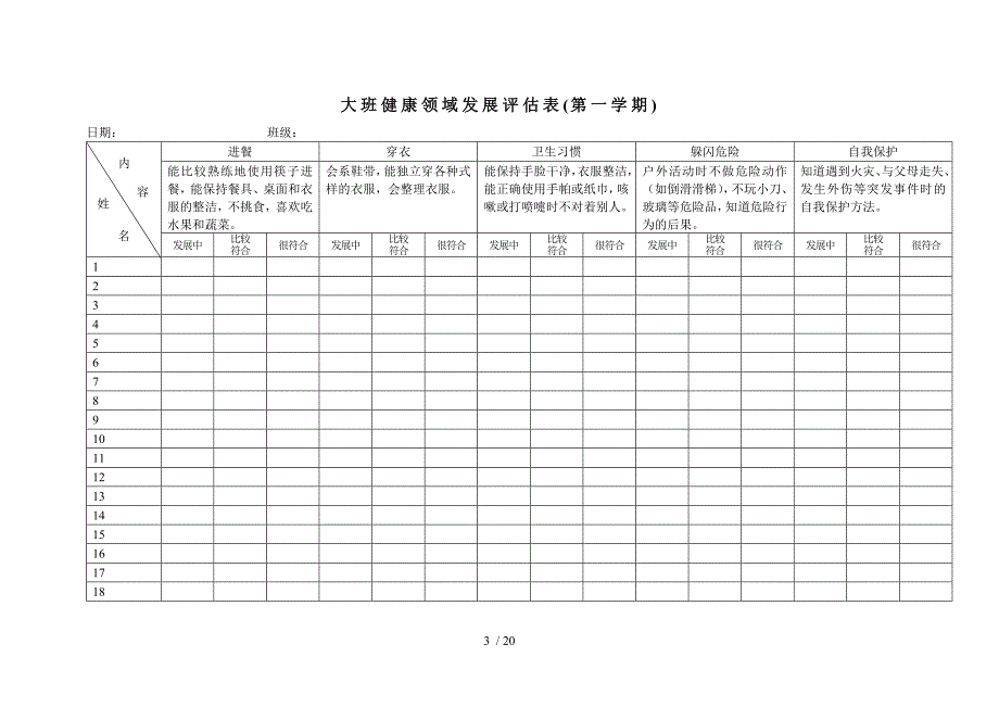 大班幼儿发展评估表内容_第3页