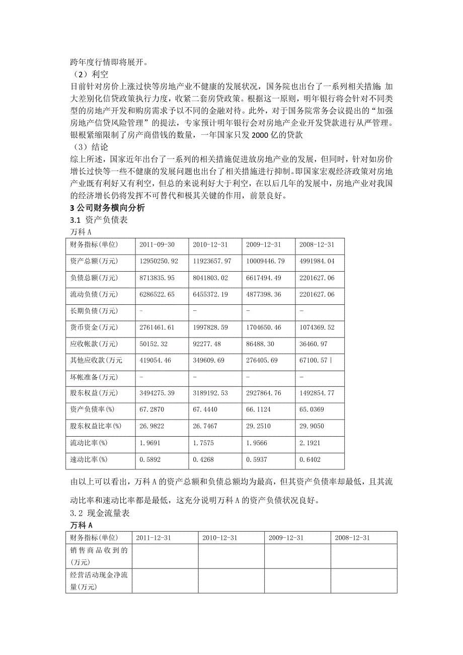 万科A股票分析报告(图文分析).doc_第5页