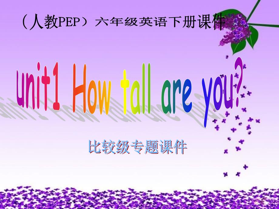 人教PEP版英语六下Unit1HowTallAreyou课件之八_第1页