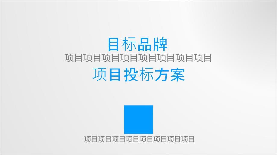 简洁商务项目投标方案模板蓝白灰_第1页