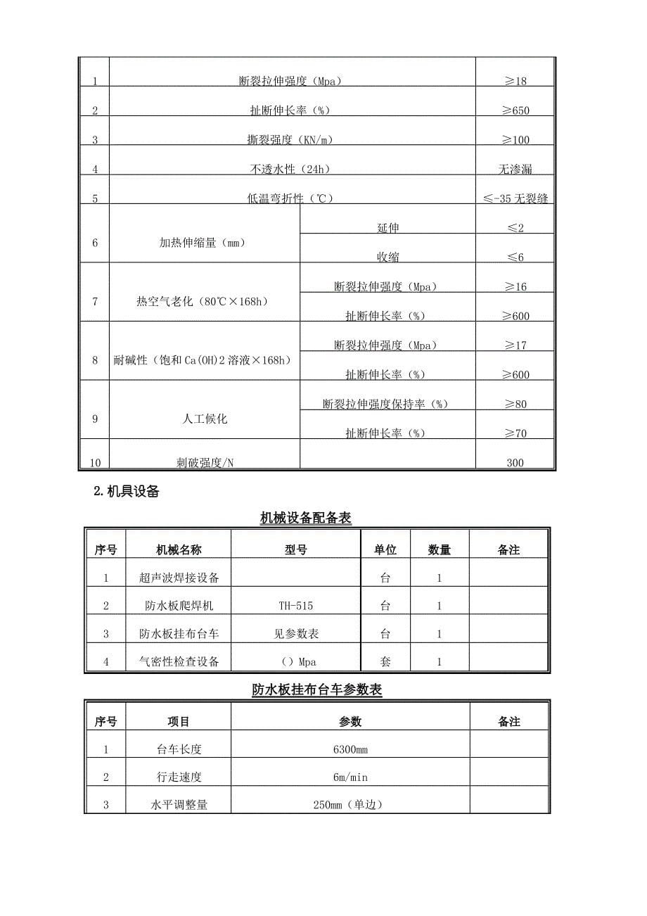 防水板挂布台车作业防排水作业工法_第5页