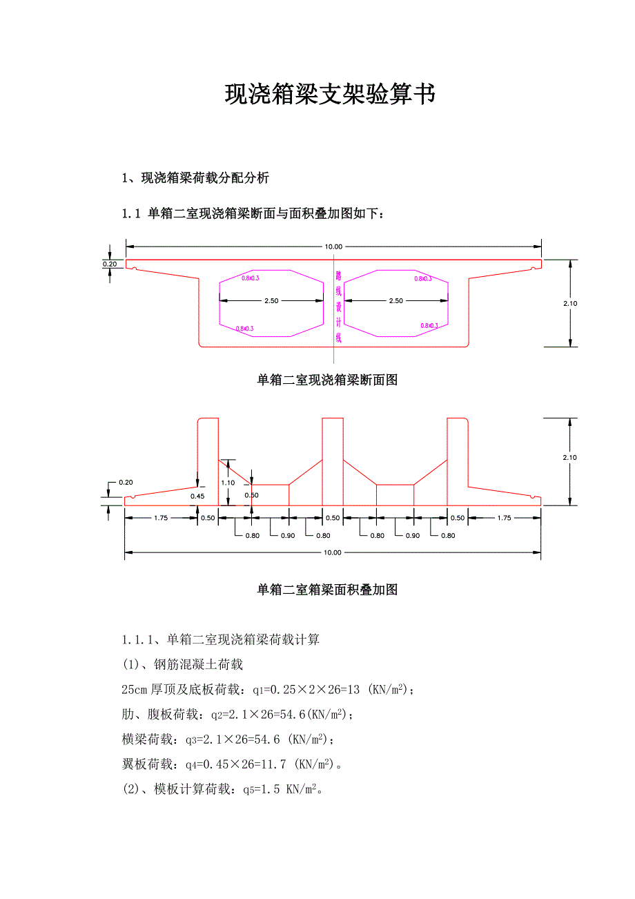 支架法现浇箱梁计算书_第1页