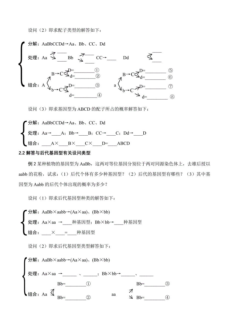 自由组合定律的实质与应用.doc_第2页