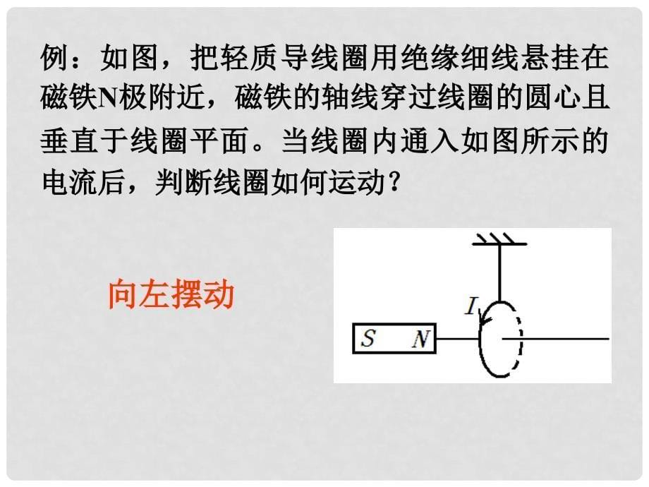 广东省揭阳一中高中物理 3.4 磁场对通电导线的作用力课件2 新人教版选修31_第5页