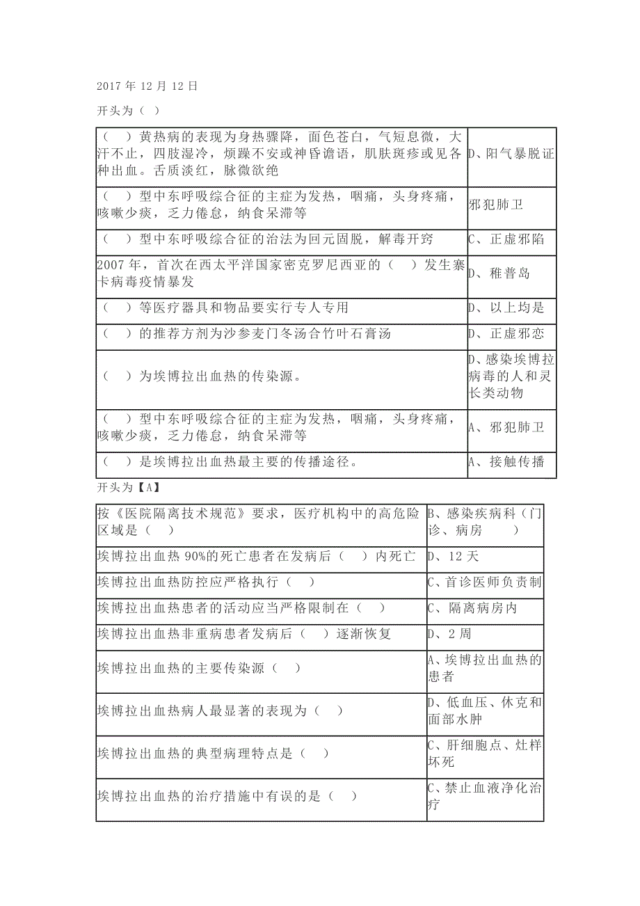 2017年H7N9流感等6种重点传染病防治知识考试答案医学继续教育_第1页