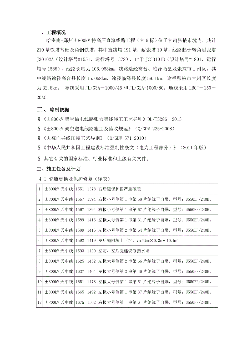 驱鸟器、防鸟刺安装及瓷瓶更换技术方案_第3页