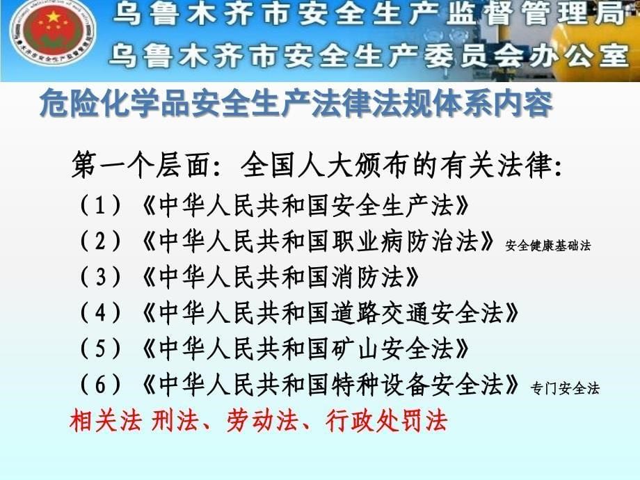 危险化学品安全生产法规标准体系及有关情况介绍说明_第5页