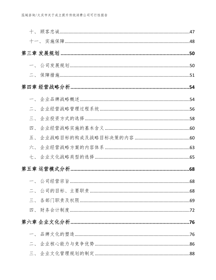 大庆市关于成立提升传统消费公司可行性报告（参考范文）_第3页