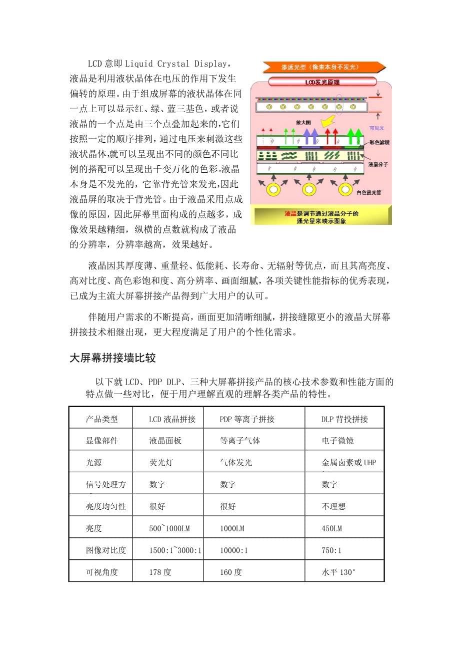 工程液晶大屏拼接设计方案的具体解决_第5页