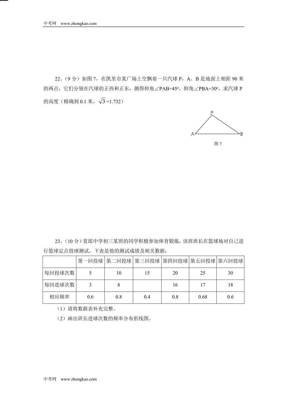 2009年贵州黔东南州中考数学试卷(含答案)_第4页