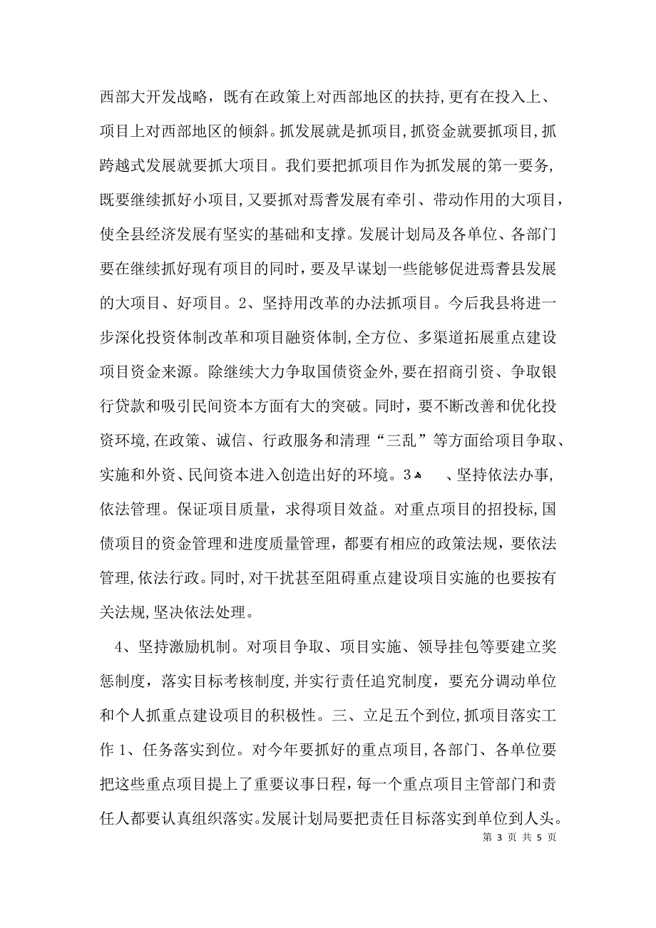 项目工作会议上的讲话_第3页