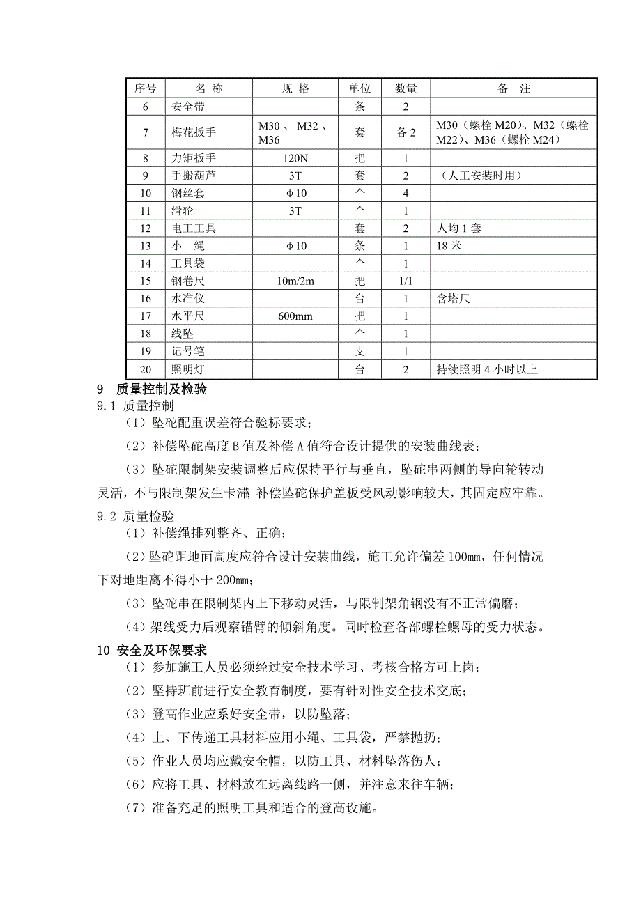 补偿下锚滑轮安装施工作业指导书_第4页