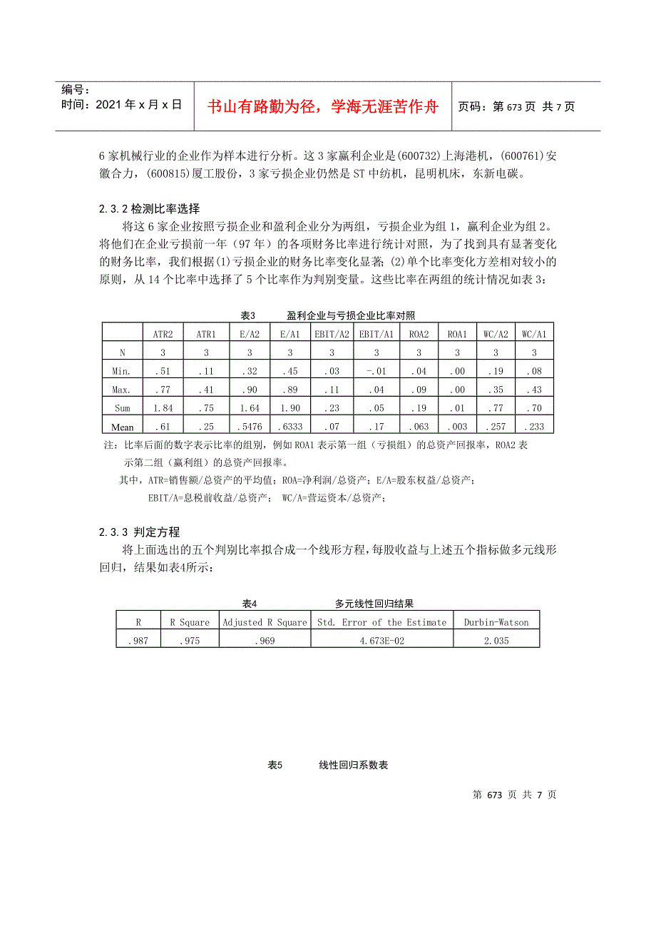 某公司亏损的财务预警信号之研究_第4页