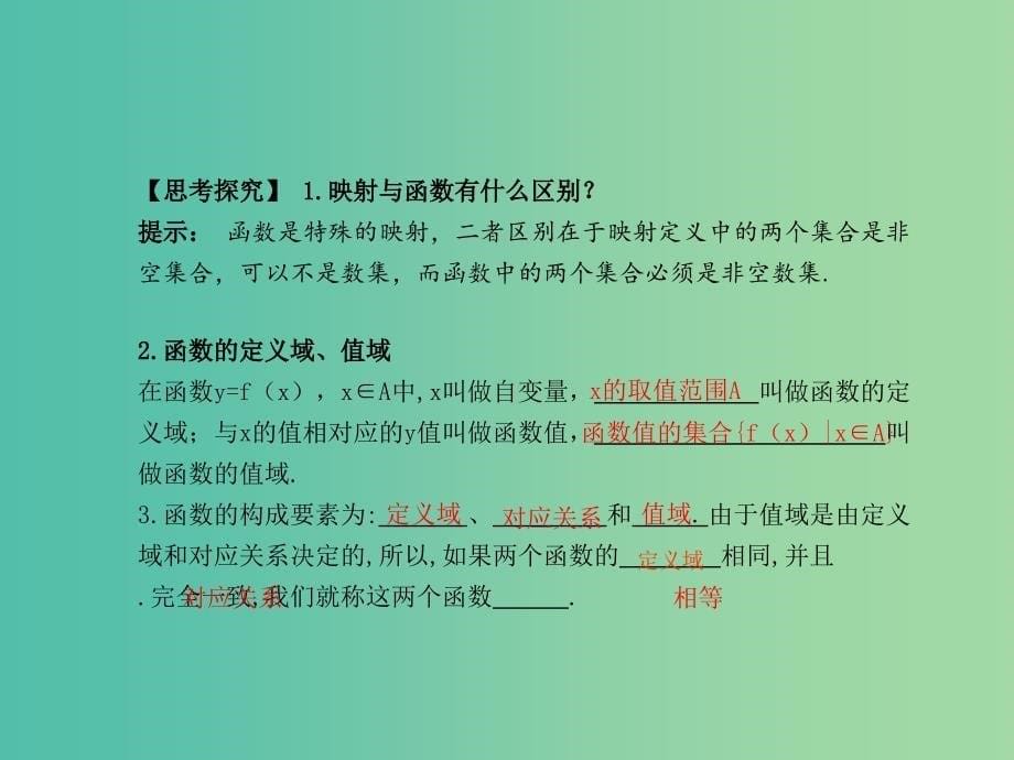 高考数学一轮复习 2.1函数及其表示课件 文 湘教版.ppt_第5页