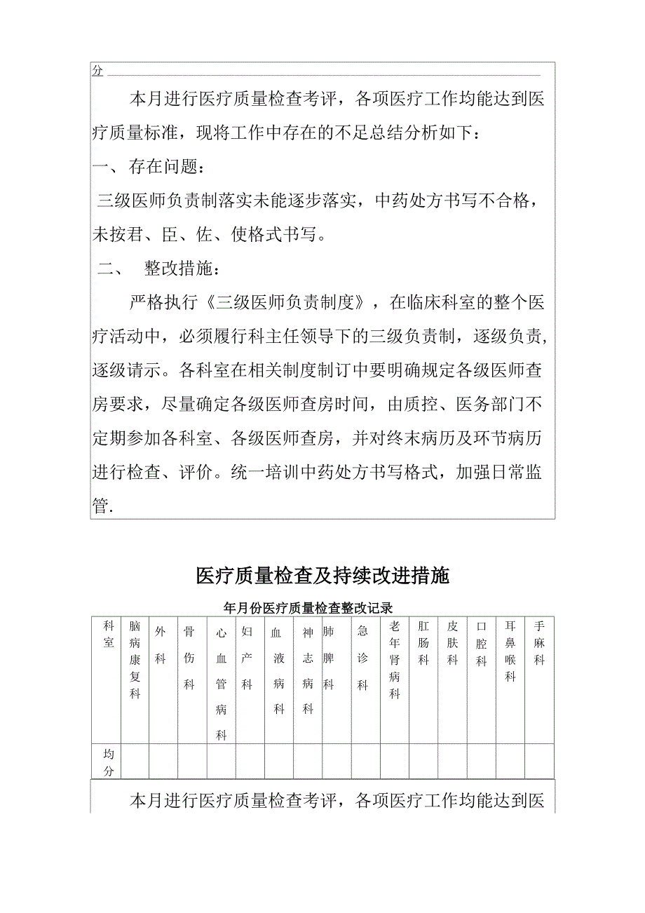 医疗质量检查及持续改进措施_第3页