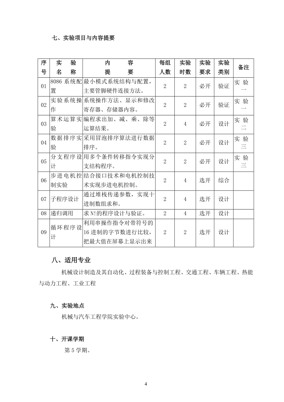 微机原理及应用实验指导书_第4页