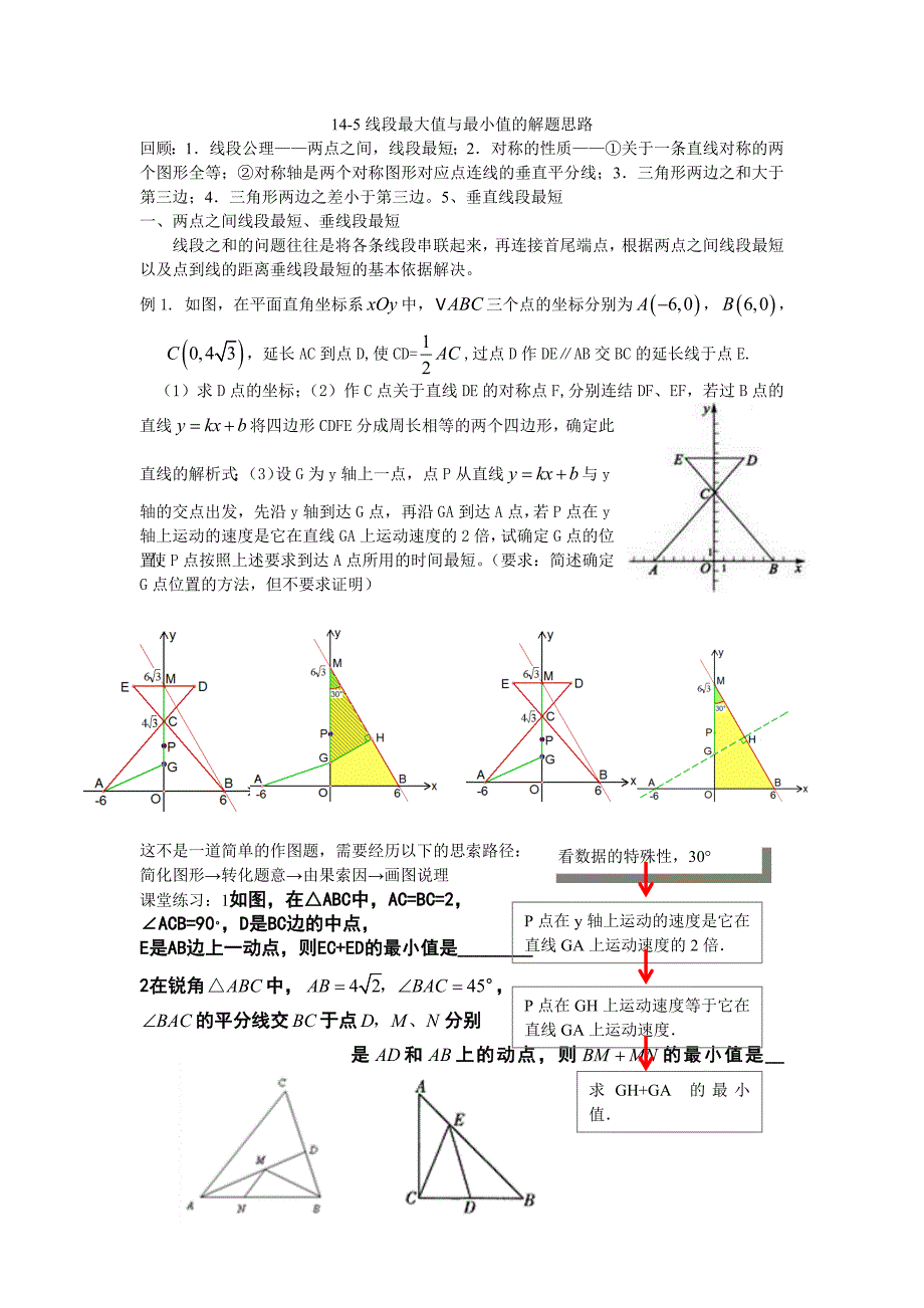 (精品)14-5线段的最大值与最小值的解题策略_第1页