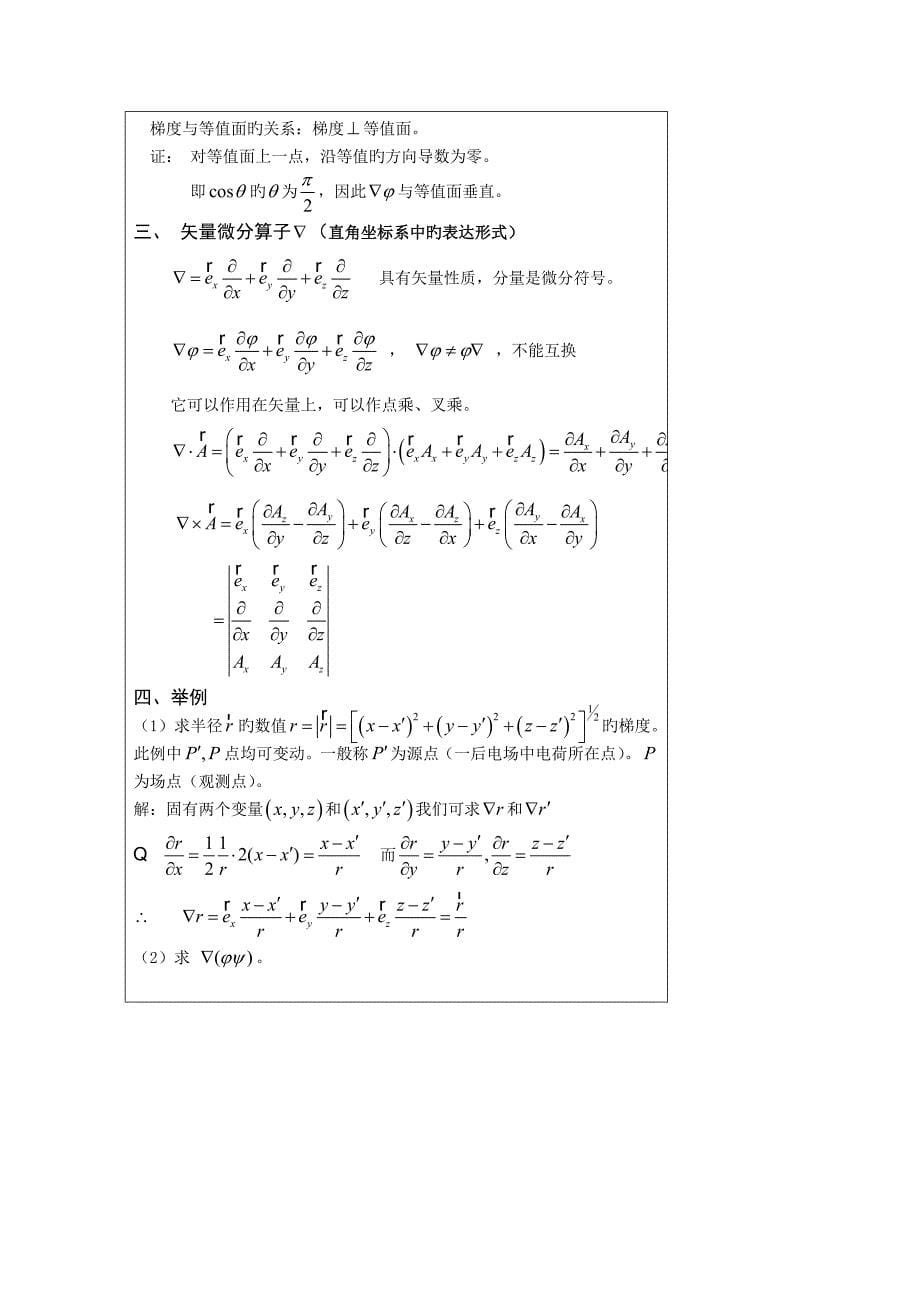 电动力学常用数学公式_第5页