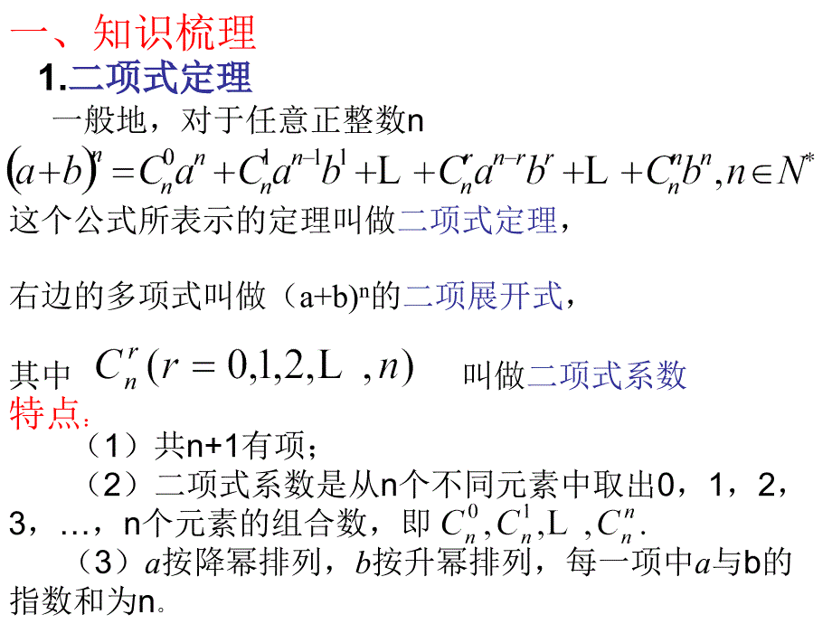 二项式定理课件_完美版_第1页