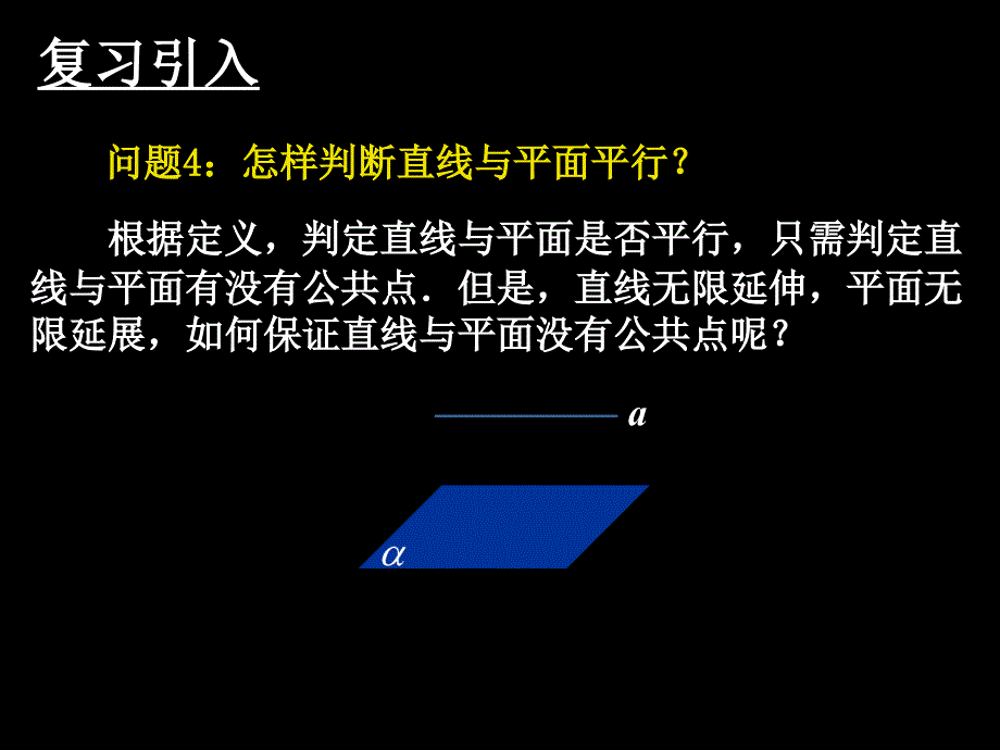 221直线与平面平行的判定课件高中数学人教A版2003课标版必修2课件5014_第3页