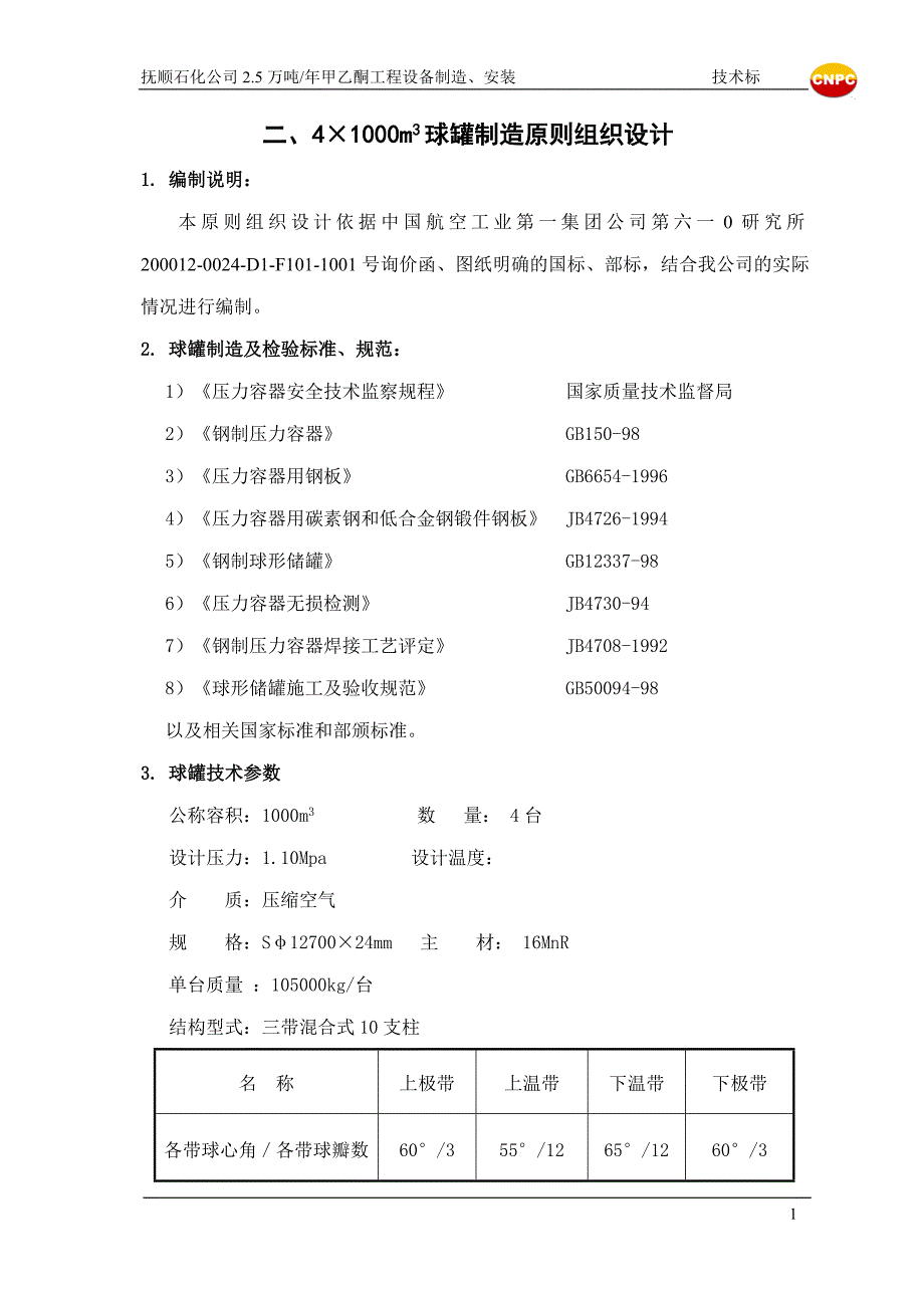 1000m3球罐制造安装施工方案_第1页