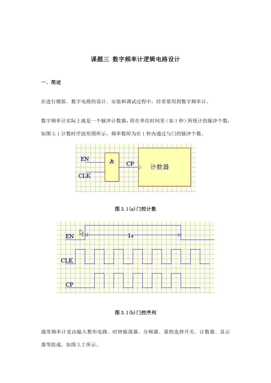 数字频率计逻辑电路设计_第1页